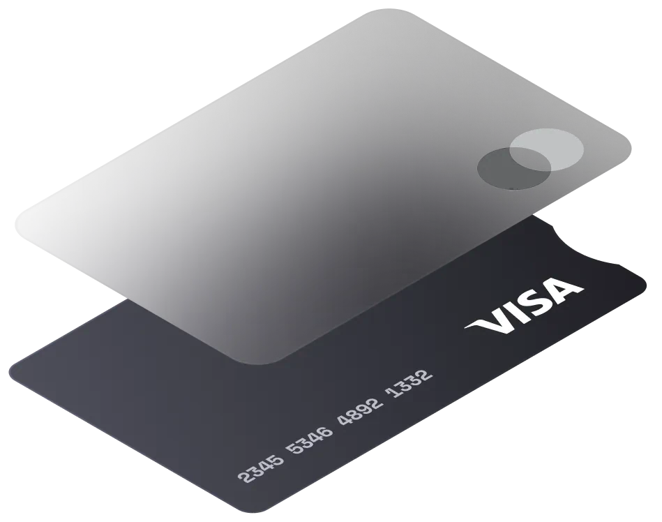 A stack of physical Equals-issued payment cards